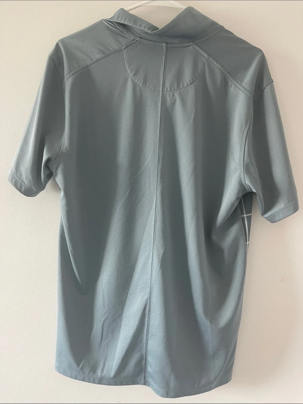 Nike Light Blue Grid-Pattern Polo Shirt